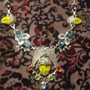 925 silver gemstone necklace handmade